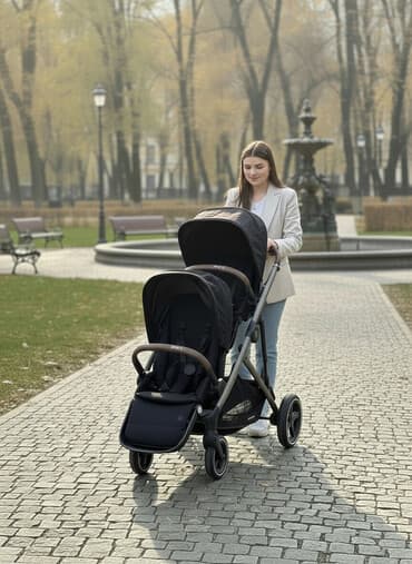 ремни безопасности для коляски: Коляска, цвет - Черный, Б/у — 5