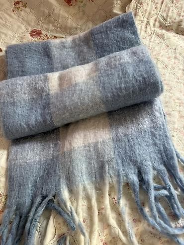 палантины: Шарф, Б/у, Унисекс, цвет - Голубой — 4