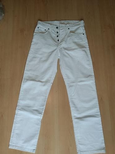 дедские одежды: Белые джинсы 46-48 размер на парня 14-26л. Ткань очень качественная — 1