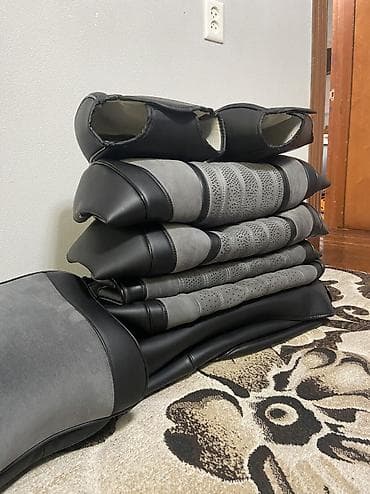 обивка: Чехлы Экокожа, С подушкой, цвет - Черный, Б/у, Самовывоз — 8