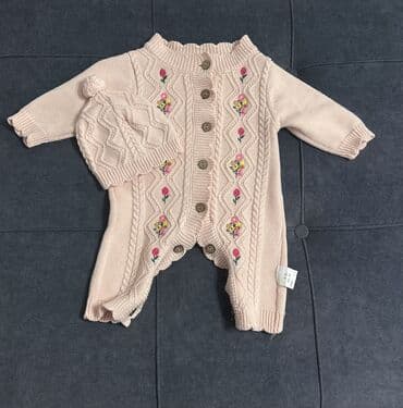 пижама для девочек: Комплект, цвет - Розовый, Б/у — 1