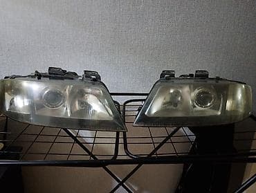 1999: Комплект передних фар Audi 1999 г., Б/у, Оригинал, Германия — 1