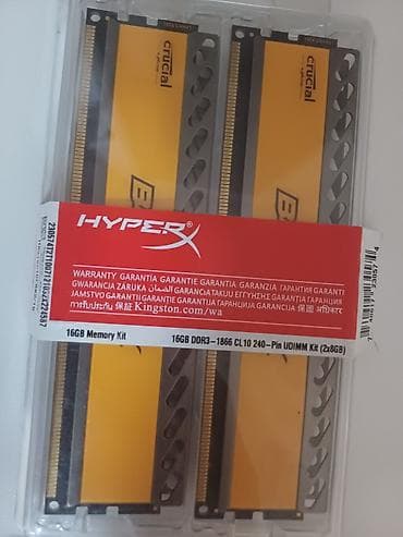 nokia 701: Оперативная память (RAM) для ПК, Новый, HyperX, 16 ГБ, DDR3, 1866 МГц — 1