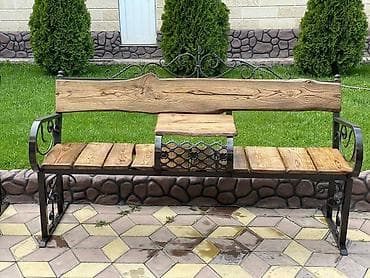 Тумбалар: Продаю скамейки! Высота ножки 45см, длина 2 метра, Дерево: ясень — 4