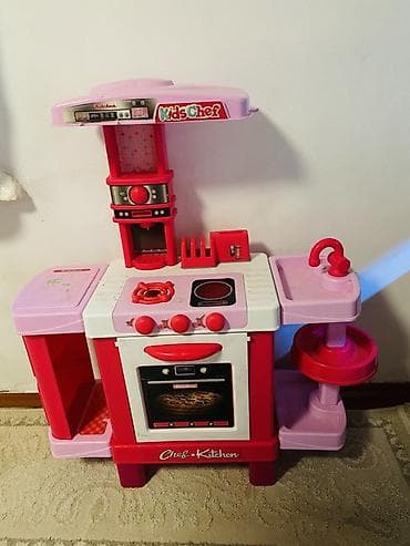 Детская игровая кухня Kids Chef / Chef Kitchen - Яркая розово-красная