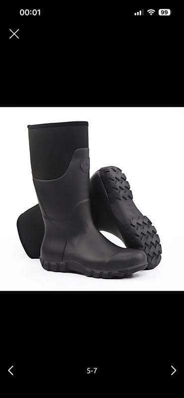 Резиновые сапоги утеплённые, чёрные - Материал: водонепроницаемый at lalafo.kg Резиновые сапоги утеплённые, чёрные - Материал: водонепроницаемый