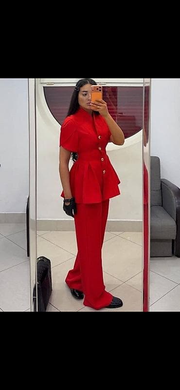 кастюм и брюки: Брючный костюм, Клеш, Пиджак, Made in KG, Осень-весна — 10