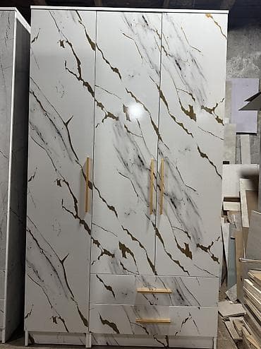 Терезелер жана комплектөөчүлөр: Шифоньер, Жаңы, Түз, түсү - Саргыч боз, ЛДСП — 1