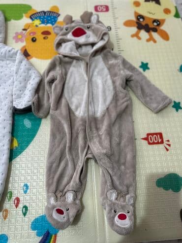 детские национальные костюмы бишкек: Комплект, цвет - Бежевый, Б/у — 2