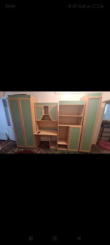 детский спальний: Детская гарнитура, Б/у, Для мальчика, цвет - Зеленый, Самовывоз — 2