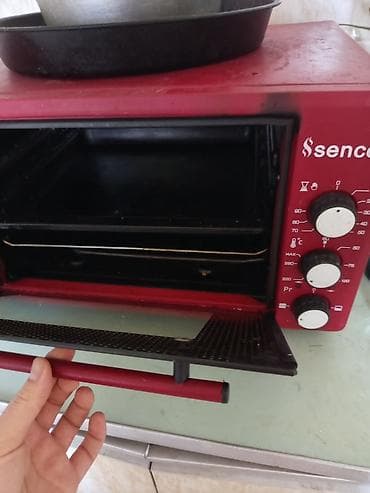 Мини-печь/электрическая духовка Sencor (настольная), красного цвета