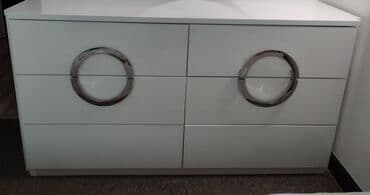 тумбы комоды с зеркалом: Спальный гарнитур, Б/у, Комод, МДФ, Самовывоз, цвет - Белый — 6