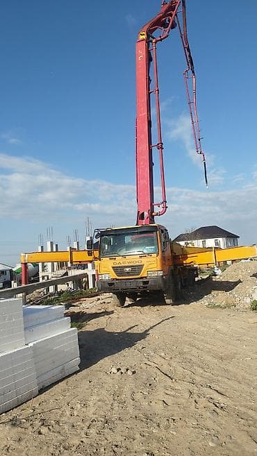 аренда пескоструй: Услуга автобетононасоса (DAEWOO/KCP) на стройплощадке. - Тип техники — 1