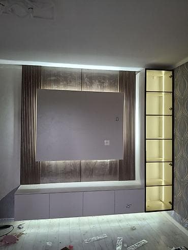 switch lite: Стенка для ТВ и корпусная мебель на заказ - Декоративная ТВ-зона с — 1