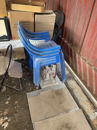 Офисная мебель: Пластиковый стул, цвет - Синий — 2