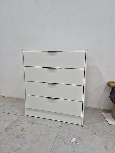 комод с зеркалом: Комод для одежды, Новый, Без зеркала, ЛДСП, цвет - Белый, Бесплатная доставка — 2