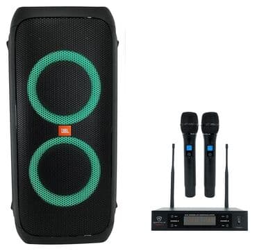 микрофоны караоке: Колонка. Аренда JBL(USA) 240W, Bluetooth. Аренда микрофона(2шт) — 1