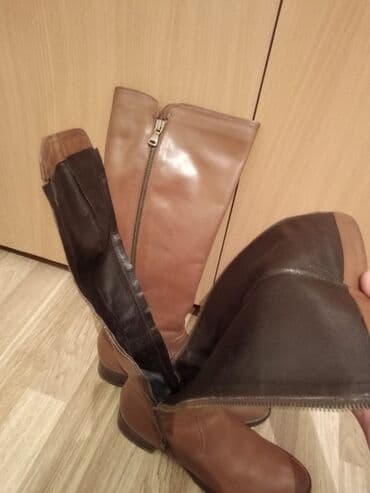 сапоги зимние женские натуральная кожа натуральный мех распродажа: Высокие женские сапоги из натуральной кожи, цвет коньячный/коричневый — 9