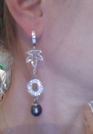 купить свадебное платье недорого: Серебряные длинные, вечерние, нарядные, свадебные серьги с — 9