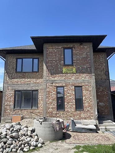 алтын ордо ж м: Продаётся участок с домом по готовому проекту - почти завершён (80%) — 2