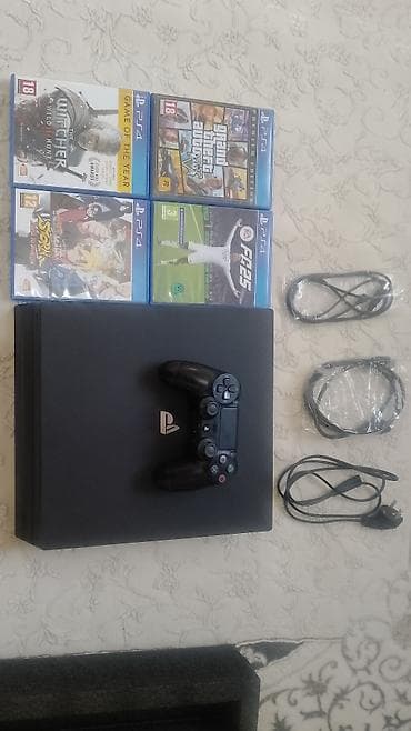 Playstation 4 pro 1TB б/у,третья ревизия, кабель питания, HDMI кабель at lalafo.kg Playstation 4 pro 1TB б/у,третья ревизия, кабель питания, HDMI кабель