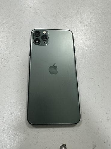 IPhone 11 Pro Max, Б/у, 256 ГБ, Зеленый, Наушники, Зарядное устройство, Защитное стекло, 100 %