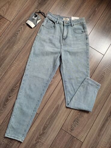 джинсы на девочку: Джинсы, Прямые, M — 1