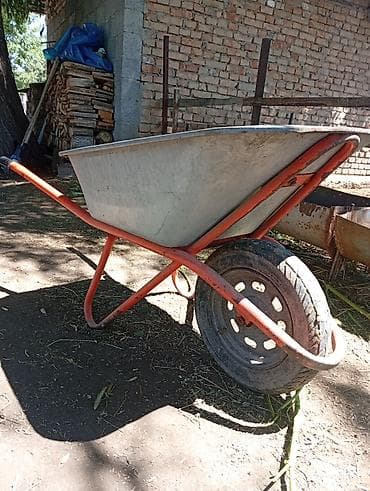 Садово-строительная тачка и тележка, Стальная, Одноколесная at lalafo.kg Садово-строительная тачка и тележка, Стальная, Одноколесная