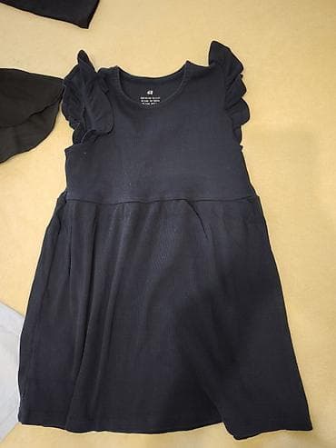 Боди: Детское платье, цвет - Голубой, Б/у — 3