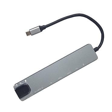 Техника жана электроника: Хаб 8 in 1 - Type-С to HDMI x 1 + USB3.0 x 2 + PD x 1 + SD/TF x 1 + — 3