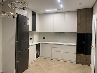 фабричная кухонная мебель: Кухонный гарнитур, цвет - Бежевый, МДФ — 7