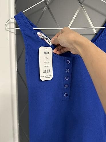 белые шорты: Повседневное платье, Турция, Лето, Длинная модель, Трикотаж, Прямое, M — 4