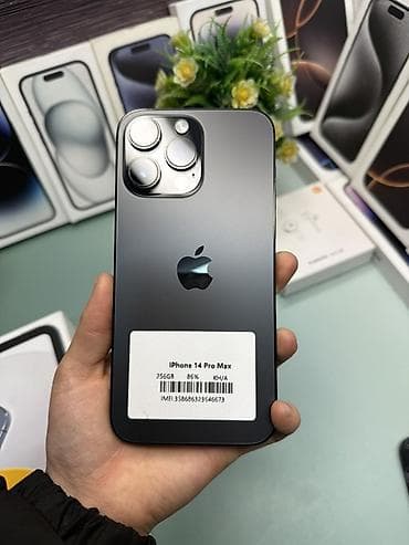 ноутбук айфон бишкек цена: IPhone 14 Pro Max, Б/у, 256 ГБ, Черный, Коробка, В рассрочку, 86 % — 2