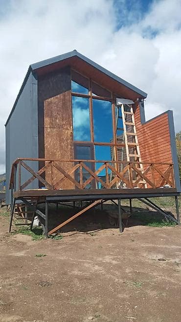 ремонт домов: Барнхаус с панорамным остеклением и террасой Вода, канализация — 1