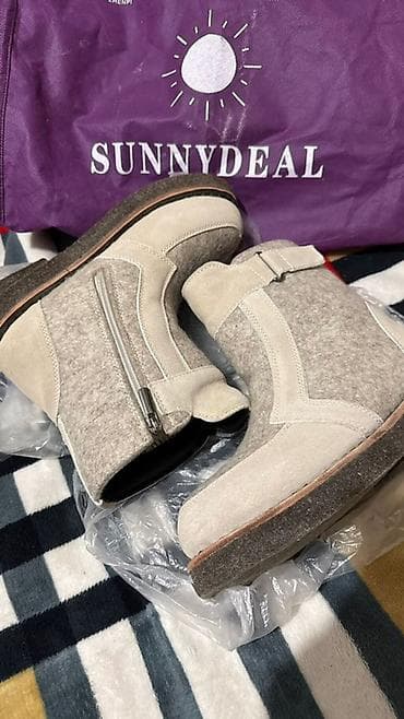 ботинки деми женские: Зимние женские ботинки-валенки - Материал верха: комбинированный — — 1