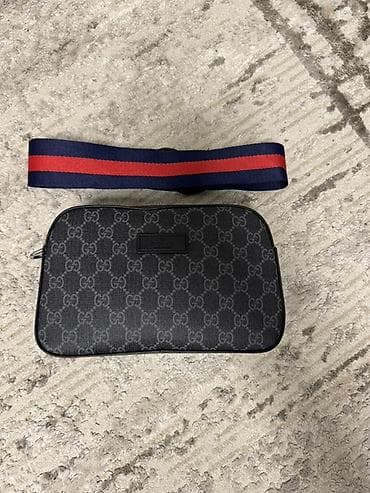 Бижутерия: Классикалык сумка, Gucci, Италия, Материалы: Жасалма булгаары, Чечилме кайыш, Эркектердики, Жаңы — 1