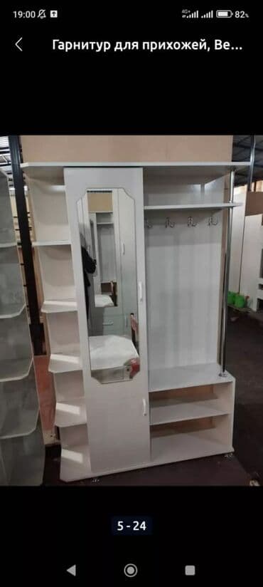 шкаф для обуви с полками: Шкаф-прихожая, Новый, С зеркалом, ЛДСП — 4