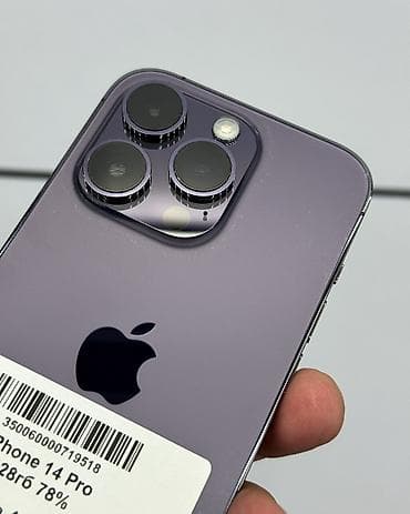 14 pro apple: IPhone 14 Pro, Б/у, 128 ГБ, Deep Purple, Защитное стекло, Чехол, В рассрочку, 78 % — 3
