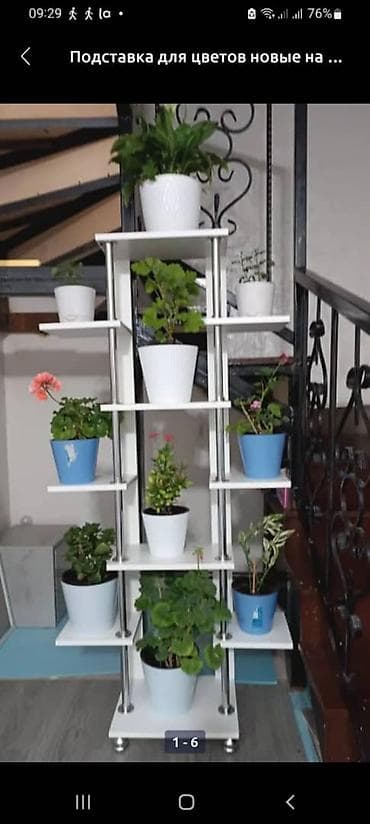 полки напольные: Полка, этажерка для цветов, Новый, ЛДСП — 7