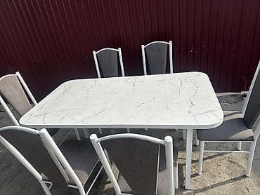 кухонные стулы: Кухонный стол и стул, Новый, Самовывоз, Платная доставка, цвет - Белый — 6