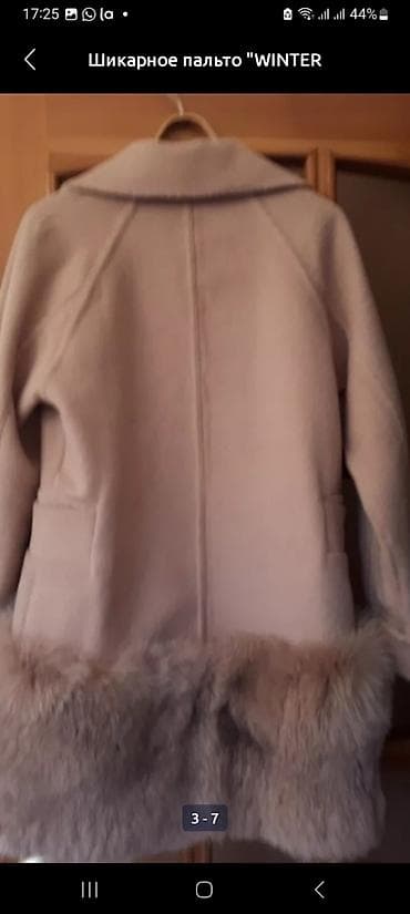 пальто кашемировое: Пальто" WINTER COLLECTION" разм.L цвет бежевый 100% кашемир и шерсть — 2