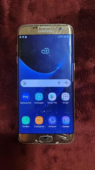 samsung 7: Samsung Galaxy S7 Edge Duos, Б/у, 32 ГБ, цвет - Золотой, 2 SIM — 6