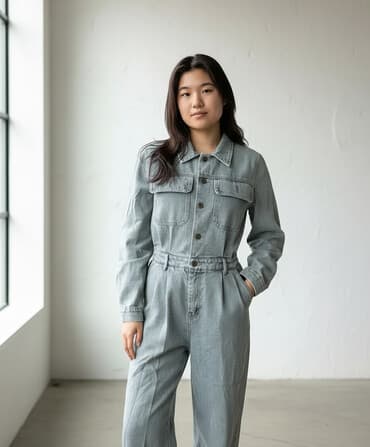 германия германии германский немецкий немецкое немецкая: Джинсовый комбинезон голубого цвета (acid wash) Качества супер — 3