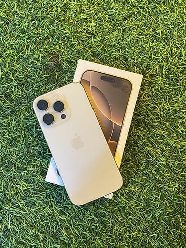 IPhone 16 Pro, Б/у, 256 ГБ, Desert Titanium, Коробка, В рассрочку, 92 %