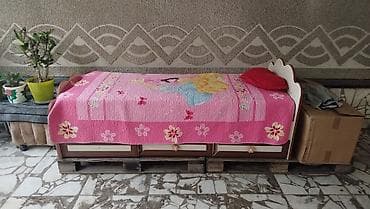 ложе: Детская односпальная кровать, Для девочки, С матрасом, ДСП — 2