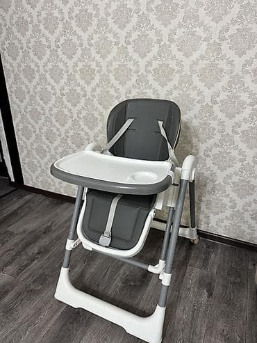max safe: Детский стульчик для кормления - Цвет: серо-белый. - Регулируемая — 1