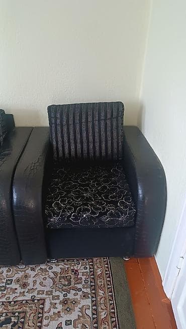 стол для сада: Комплект мягкой мебели, цвет - Черный — 1