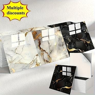 липкий мрамор: Самоклеящиеся 3D-панели/плитки с мраморным рисунком 40 шт - Формат — 1
