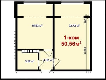 бакаева 51: 1 комната, 51 м², 108 серия, 5 этаж, Готовая ПСО (под самоотделку) — 4