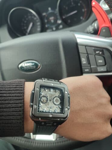 мужские часы casio цена бишкек: Hublot – квадратные часы с хронографом и скелетонизированным — 4